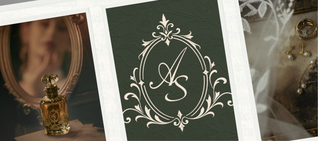 Identité visuelle Alvyra Sorel avec monogramme, parfum et univers de marque haut de gamme